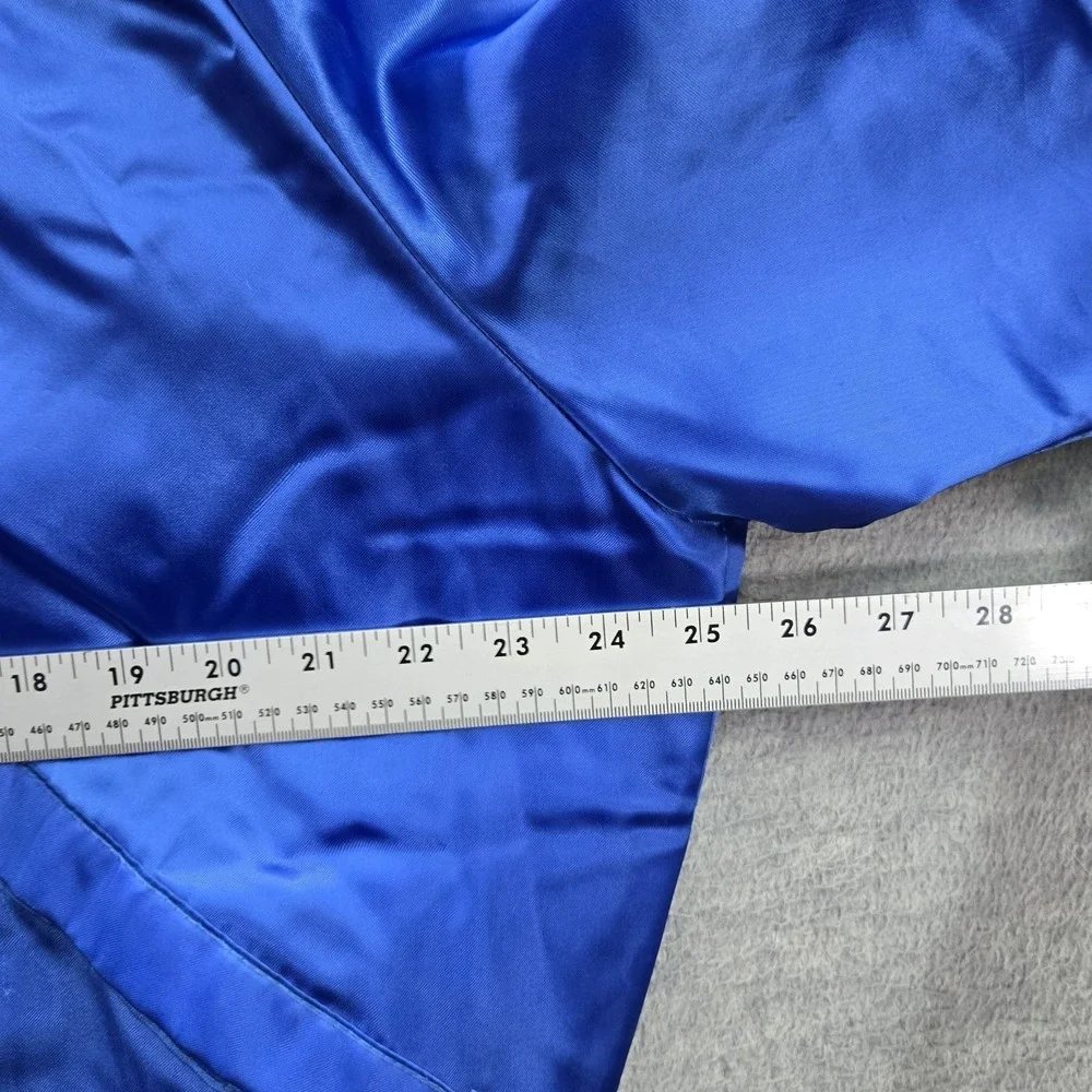 VINTAGE‎ King Louie Men Jacket L Blue Nylon Veterans Bomber Lodi California